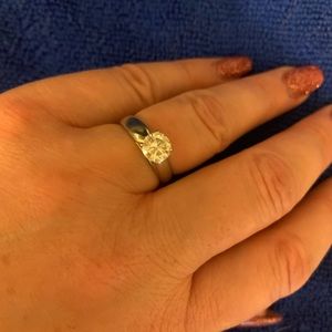 1.25 Moissanite Solitaire Diamond Engagement Ring